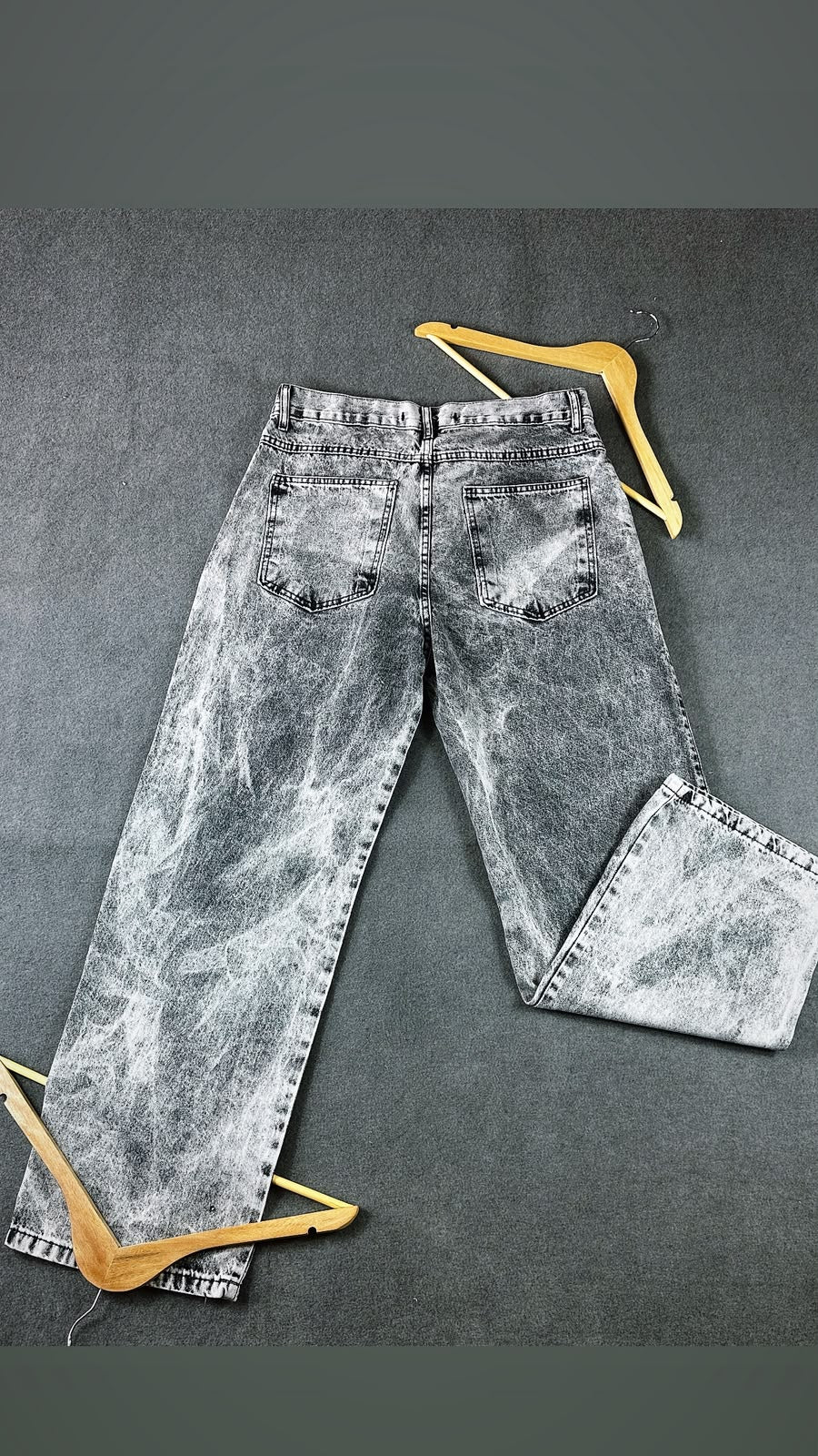 calça Jeans  balão Marmorizada