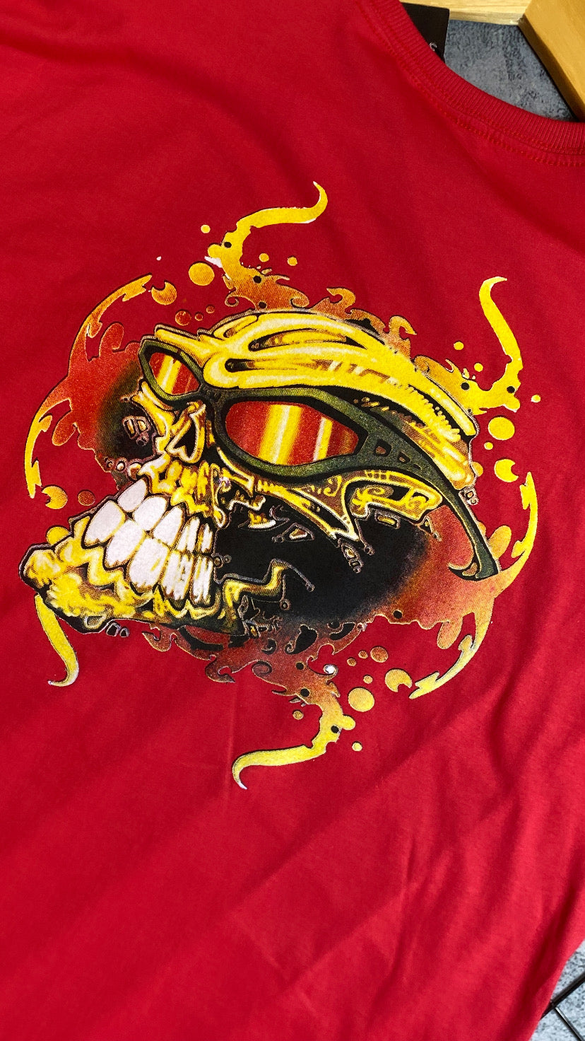 Camiseta Plus size Aoakley-Vermelha (Caveira)