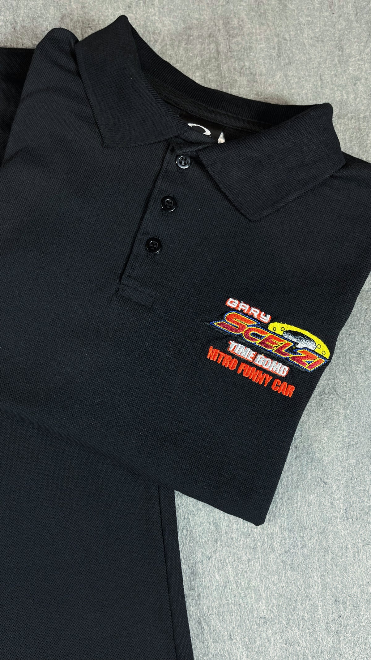 Camisa Polo Edição scelzi time bomb nitro funny car