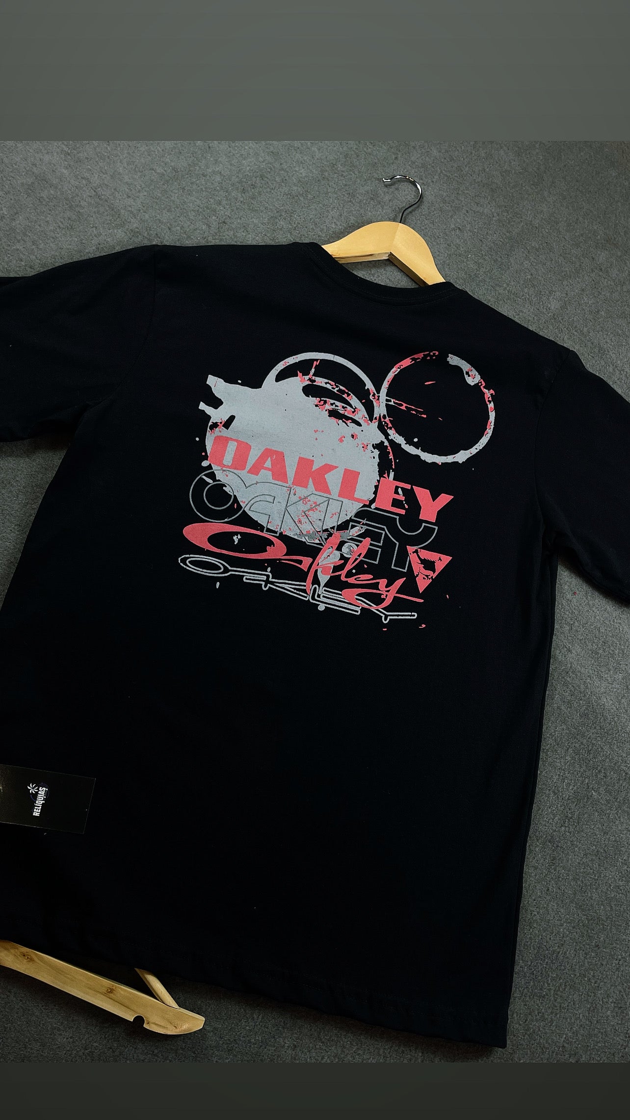Camisa Oakley  Masculina Preta em Algodão