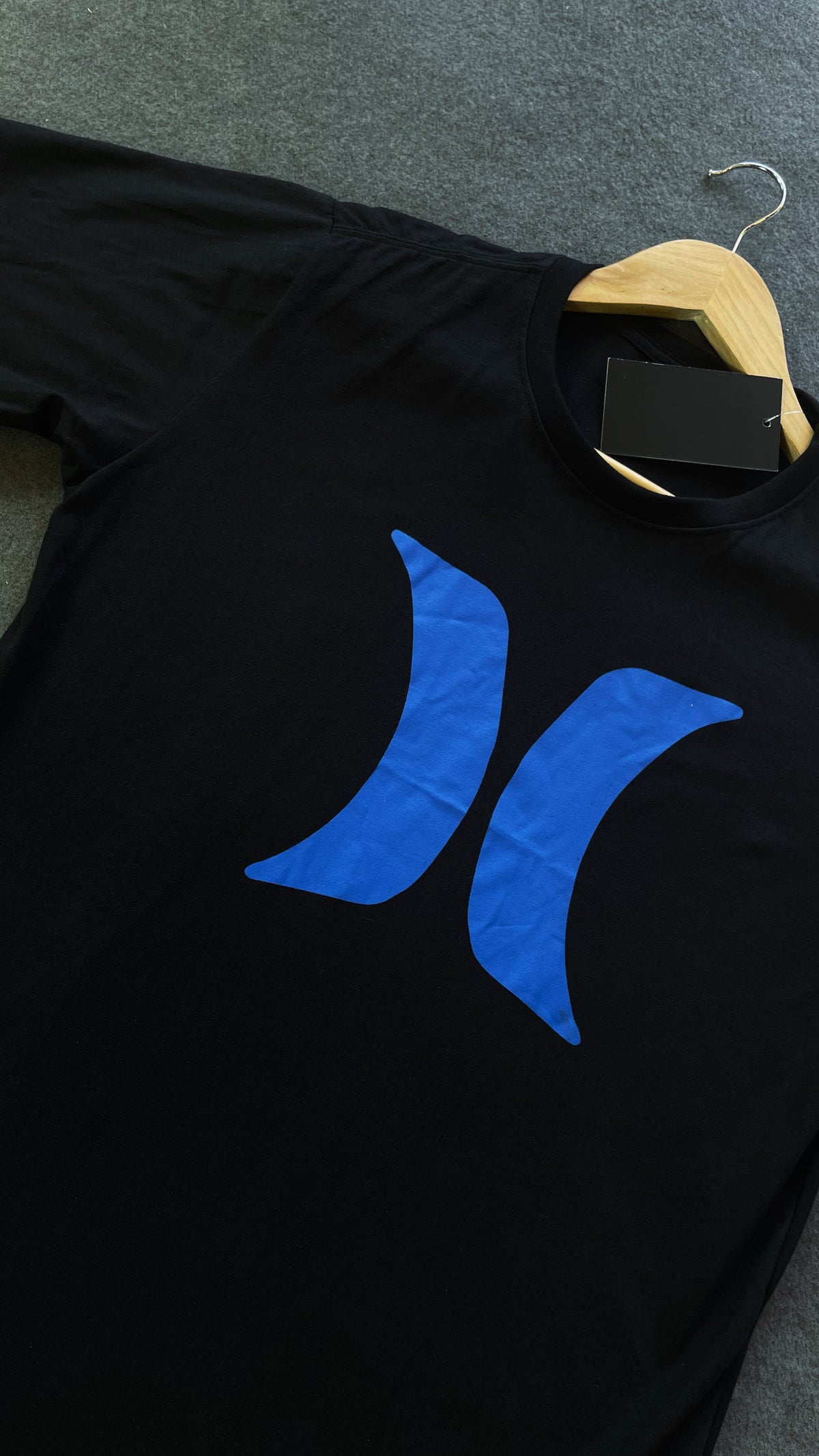 Camisa Plus Size Masculina Hurley Preta em Algodão