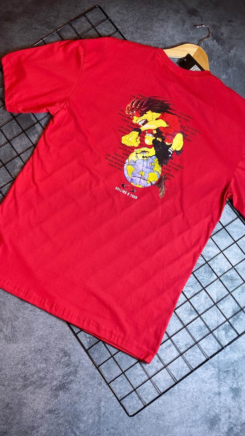 Camisa Oakley Edição Plus-size Vermelha em Algodão