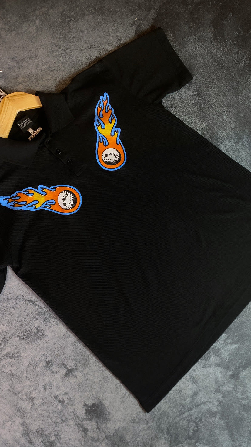 Gola Polo Oakley-Preta (fogo)
