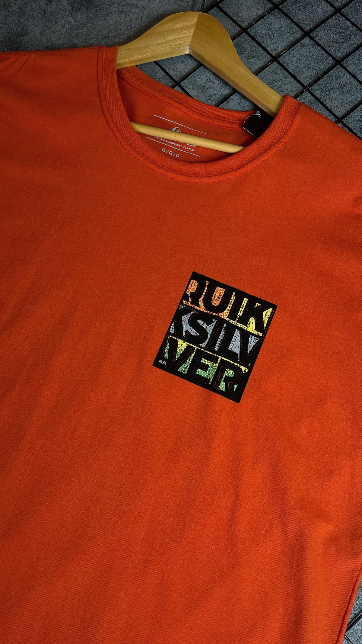 Camiseta Quiksilver Laranja em Algodão