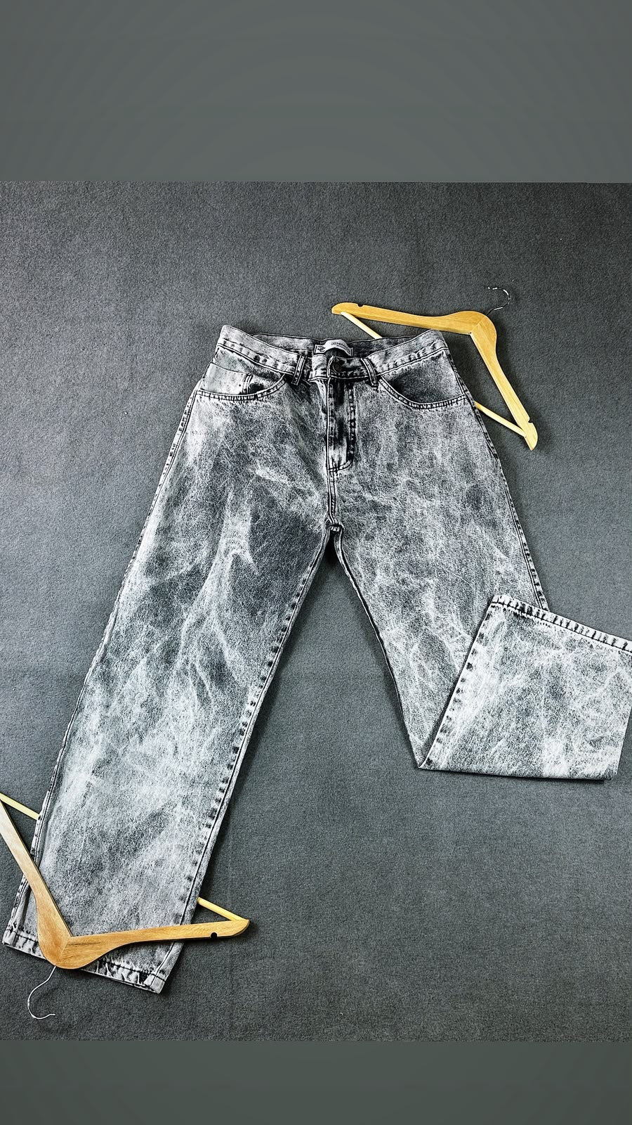 calça Jeans  balão Marmorizada