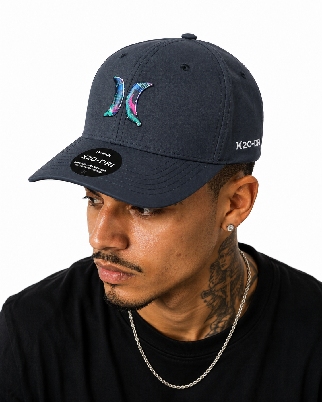Boné H Masculino Poliester preto
