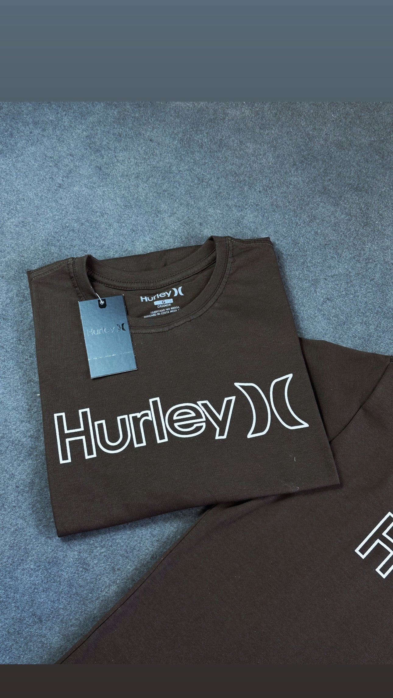 Camisa Hurley  Masculina Marrom em Algodão
