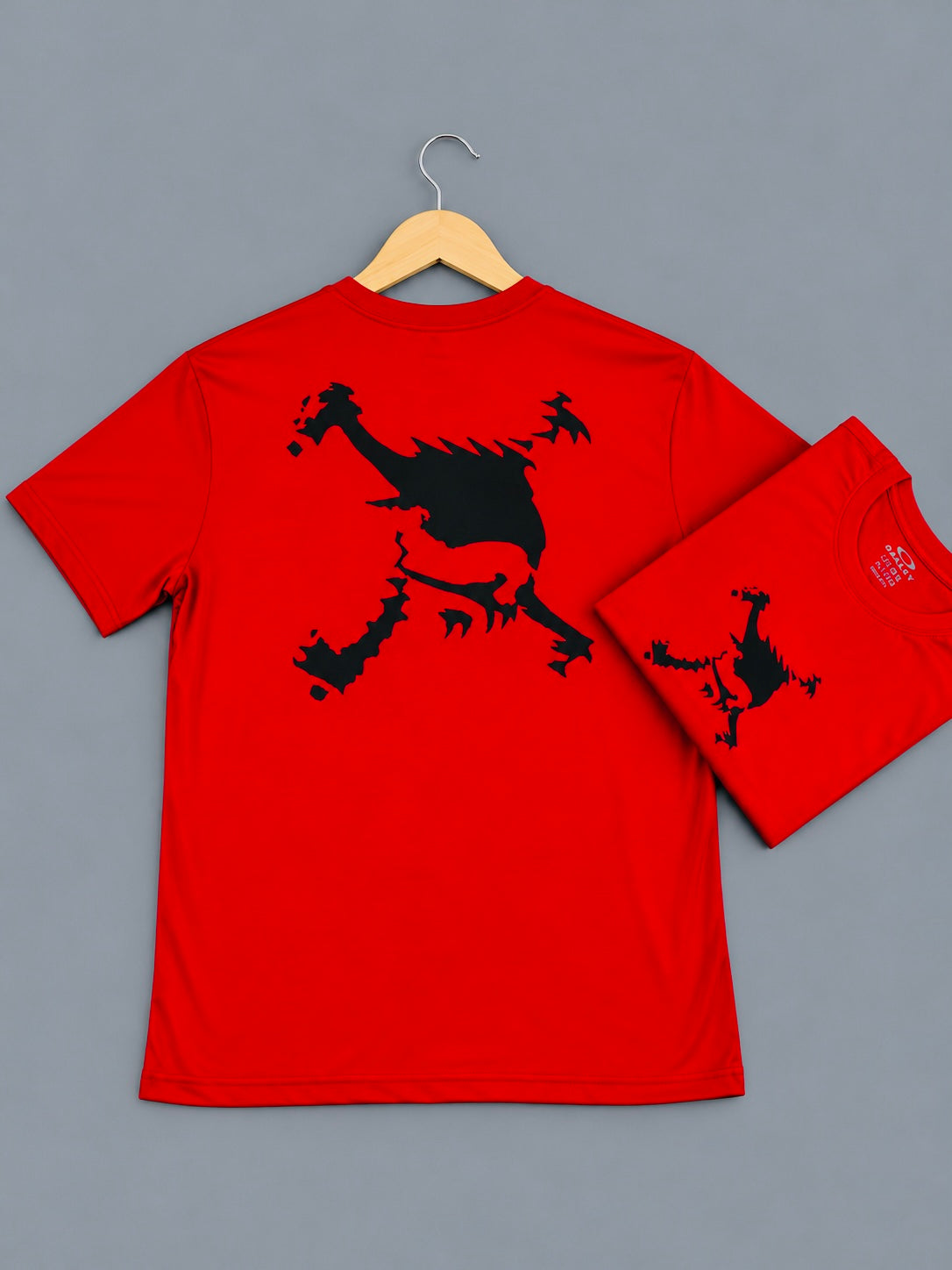 Camisa Oakley Masculina Skull Vermelha