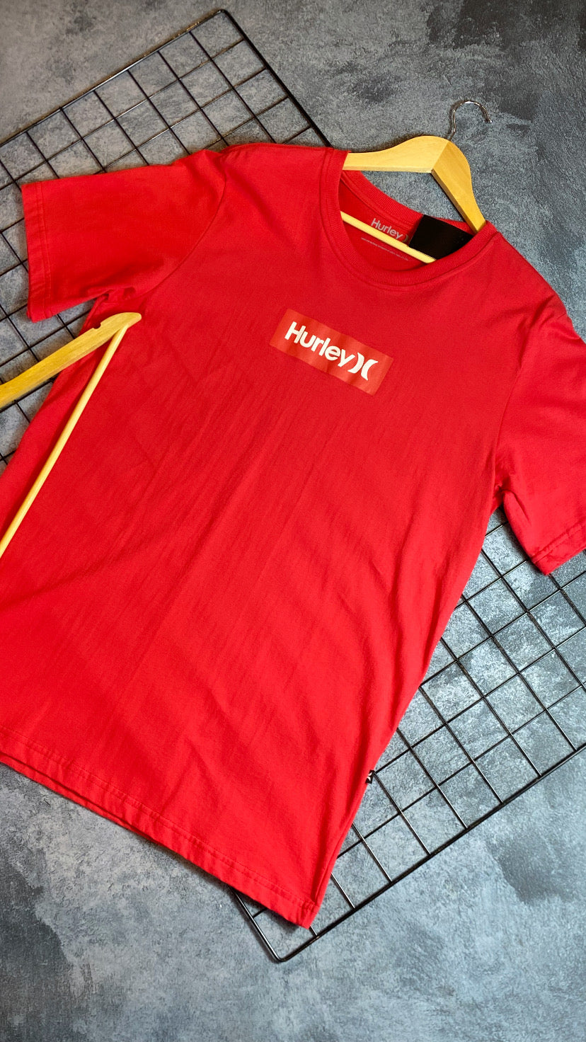 Camisa Hurley Plus size em Algodão  -Vermelha
