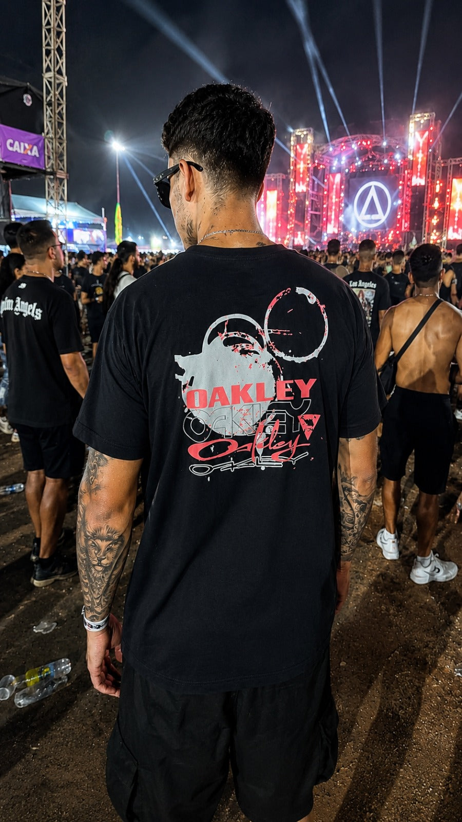 Camisa Oakley  Masculina Preta em Algodão