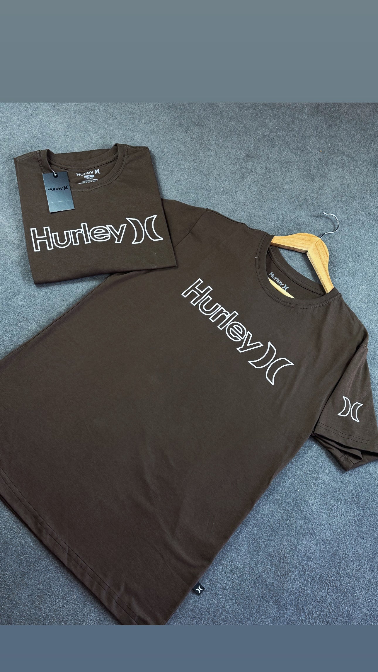 Camisa Hurley  Masculina Marrom em Algodão
