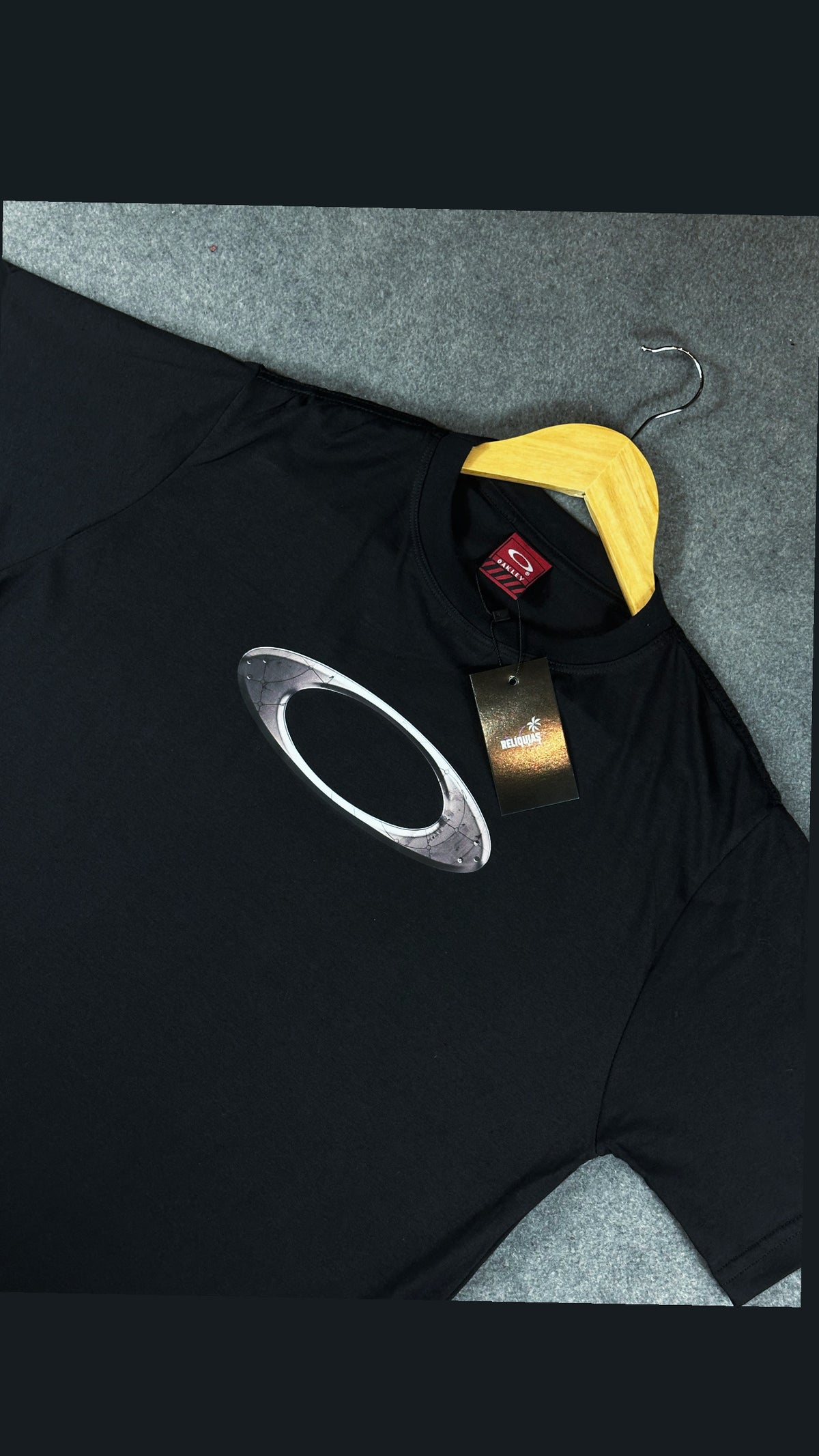 Camisa Oakley  Masculina Preta em Algodão