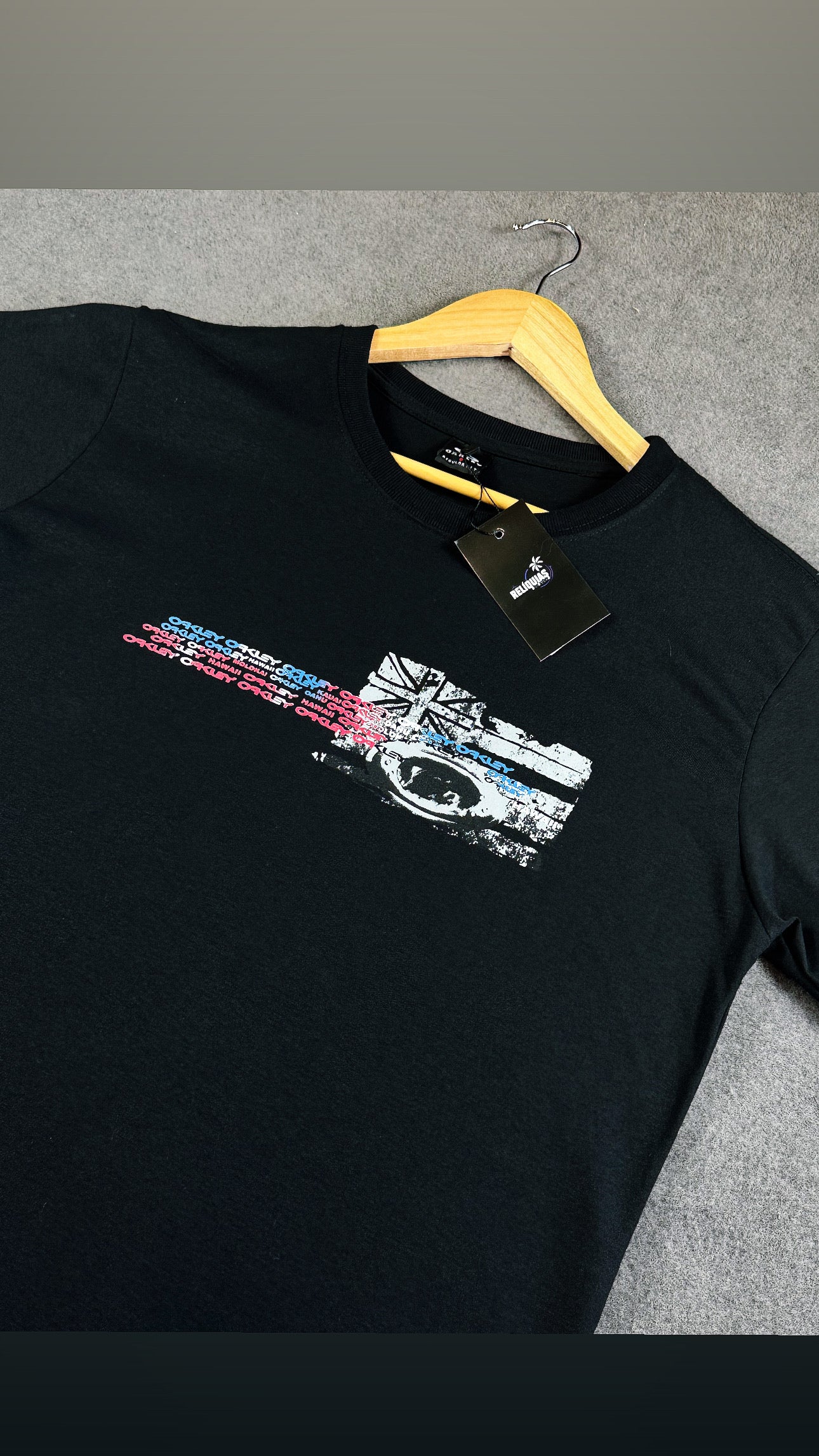 Camisa Oakley  Masculina Preta em Algodão