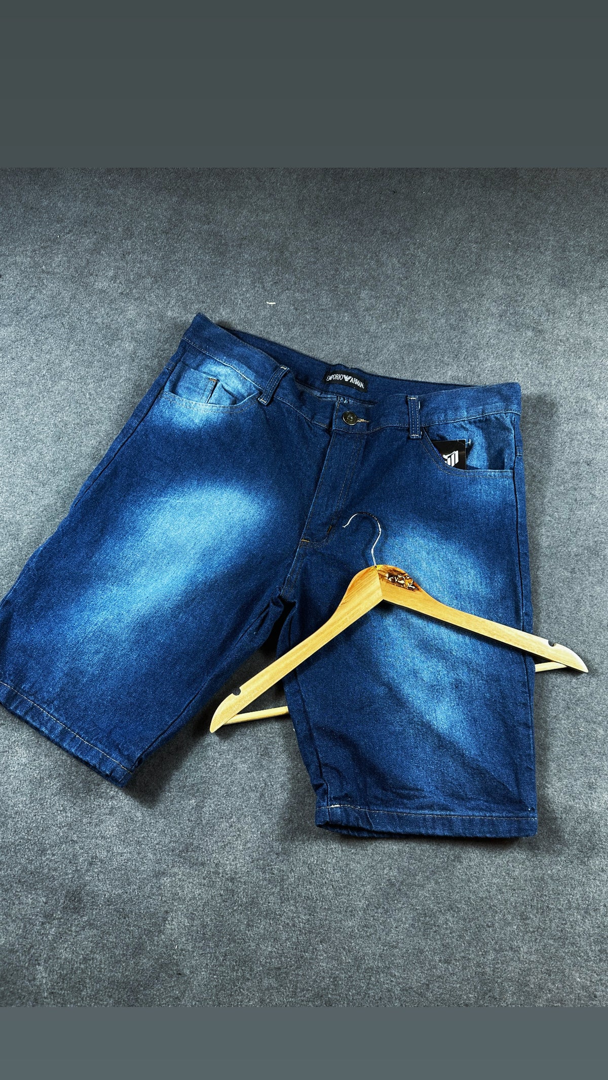 Bermuda Jeans Masculina Azul